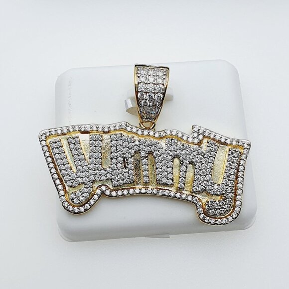 "14K Gold Plated Cubic Zircon Pendant, EVBRS396 - Picture 5 of 9